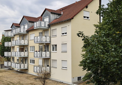 Blick vom Balkon