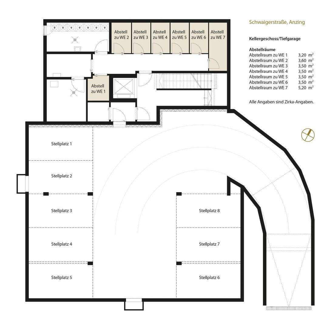 Grundriss KG/Tiefgarage