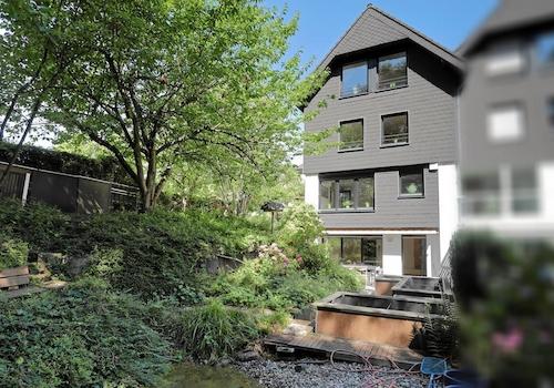 Die Gartenansicht vom Haus 