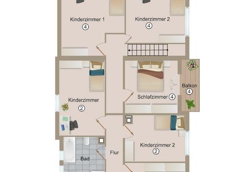 Obergeschoss Whg. 2+4
