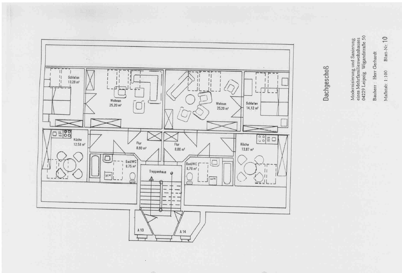 Grundriss Dachgeschoss Links