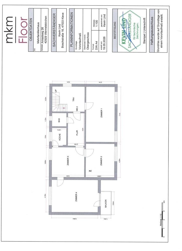 Grundriss Obergeschoss