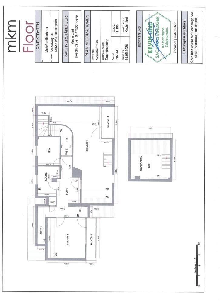 Grundriss Dachgeschoss