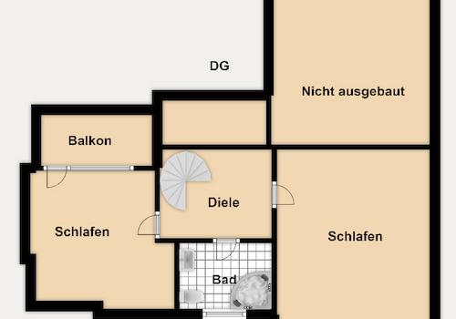 Grundriss Farbig - DG