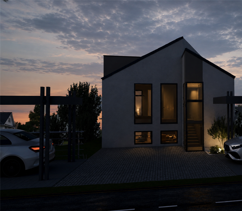 Front Ansicht bei Nacht