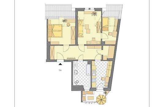 Grundriss mit Möblierung