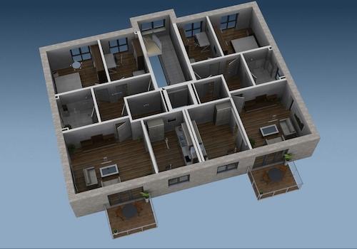 3D-Ansicht 1. Obergeschoss