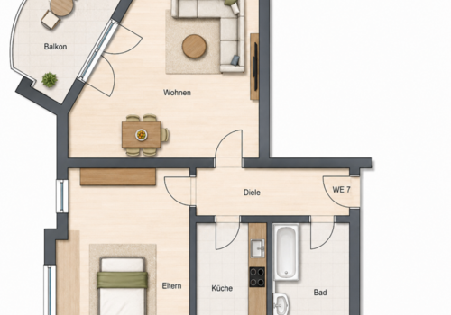 Grundriss WE 7