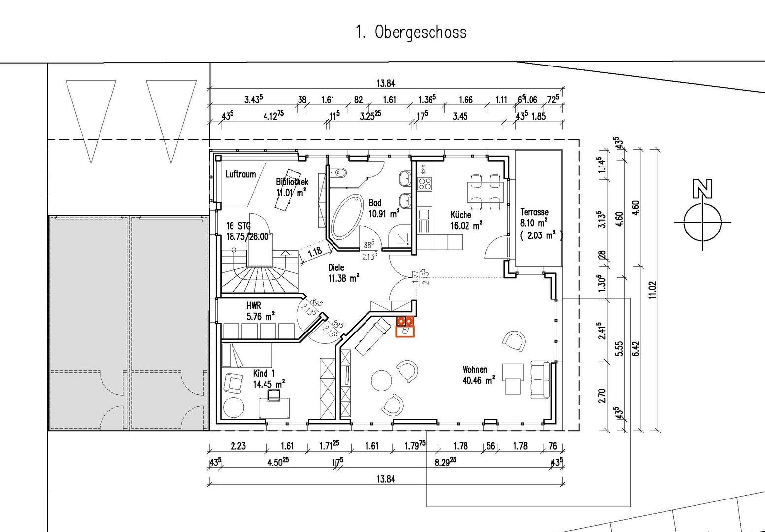 Grundriss 1. Obergeschoss