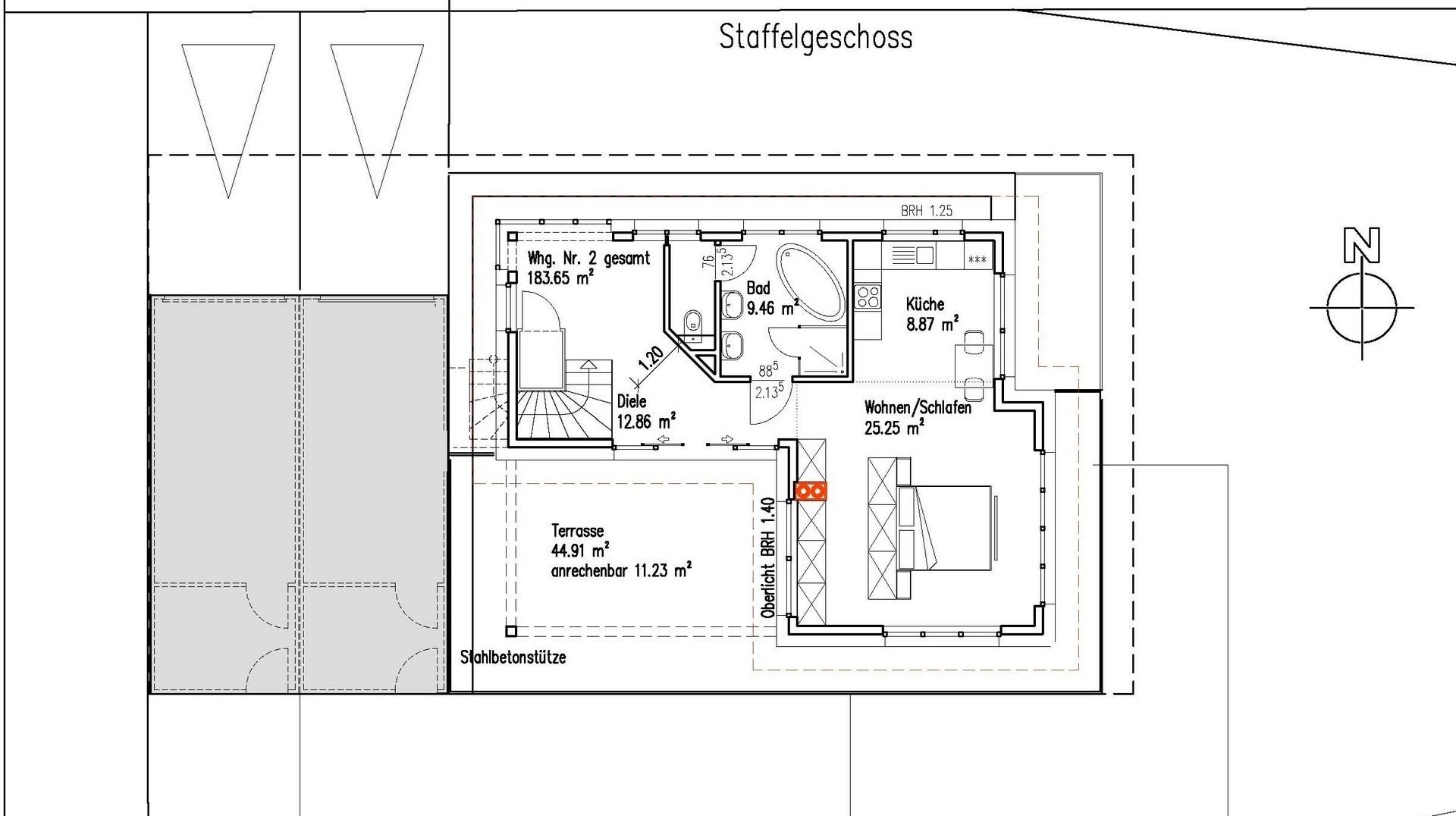 Grundriss Staffelgeschoss