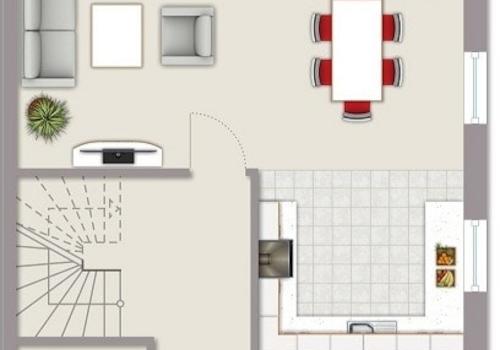 Grundriss Haus 3, Erdgeschoss
