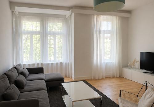 Wohnzimmer mit Erker