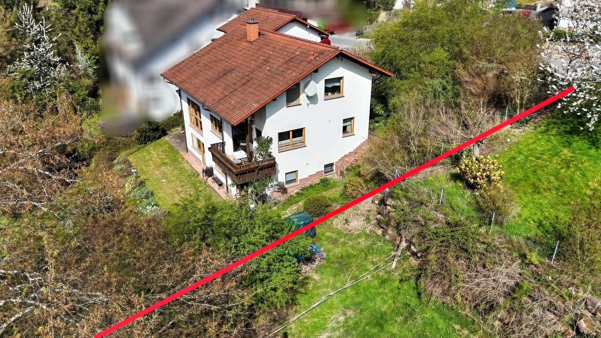 KI-generiert: Ansicht Süd-Ost mit Grenze