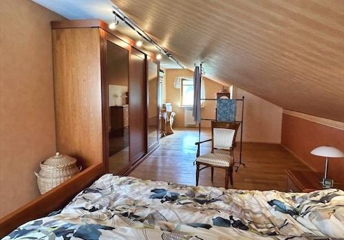 KI-generiert: großer Ankleidebereich im Schlafzimmer DG