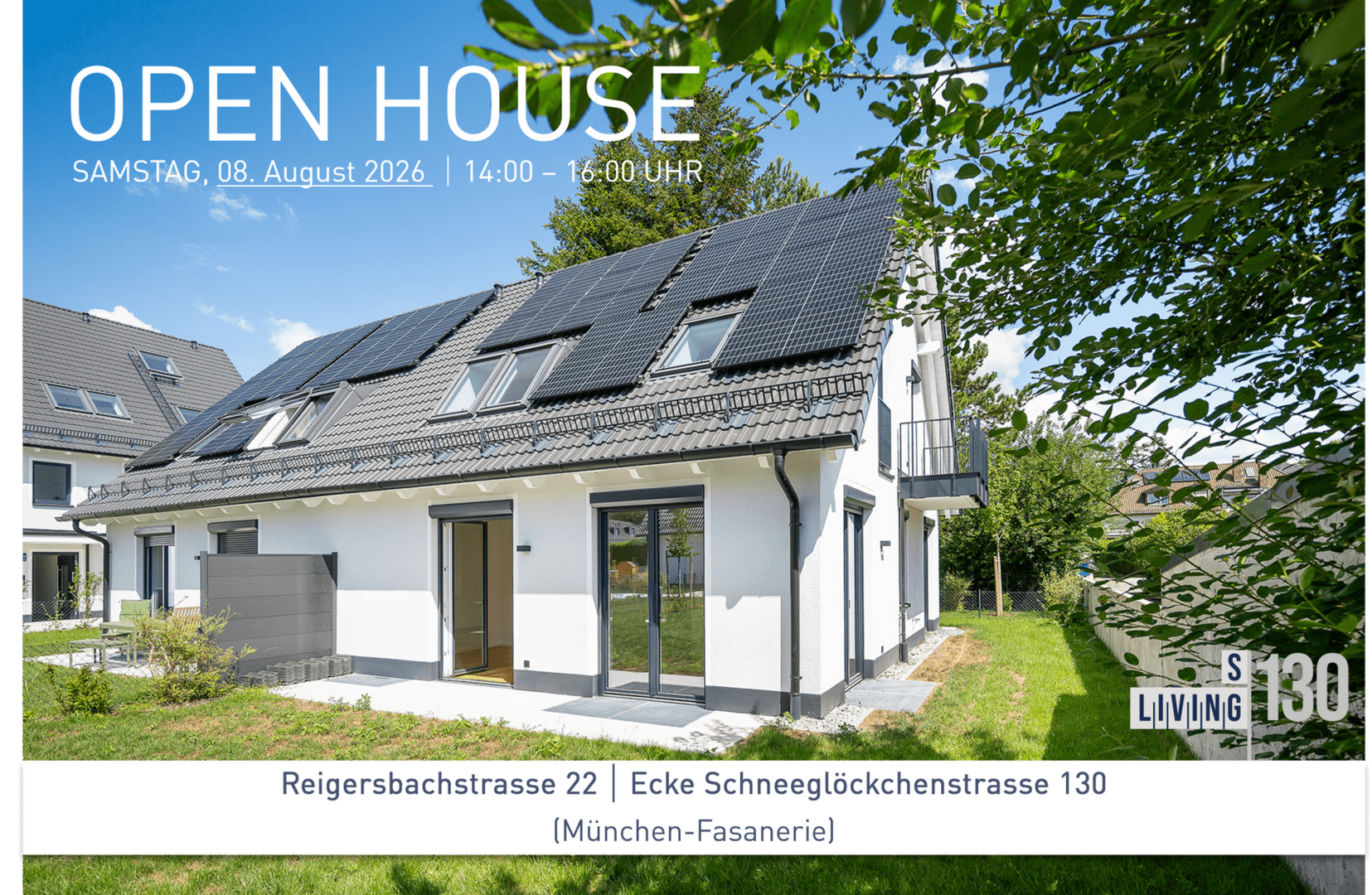 OPEN House am 08. August 2026 / 14:00 bis 16:00 Uhr