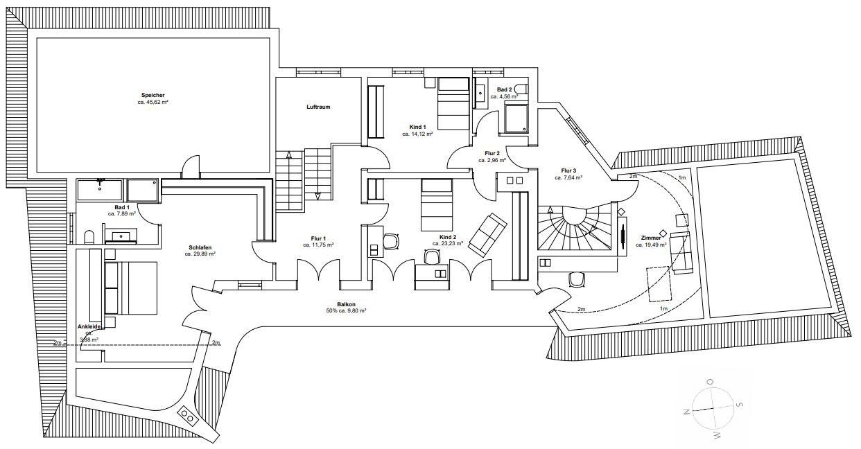 Grundriss Obergeschoss