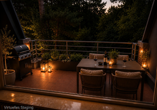 Visualisierung Terrasse Nacht