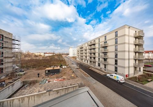 Blick Richtung Norden auf den späteren Park