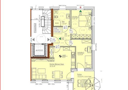 GR, Wohnung 3 und 5+Balkon