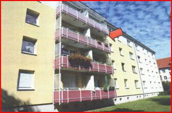 Balkon mit Pfeil