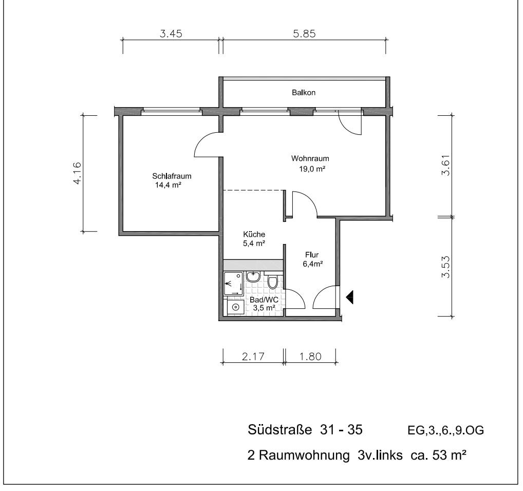 Grundriss (vermaßt)