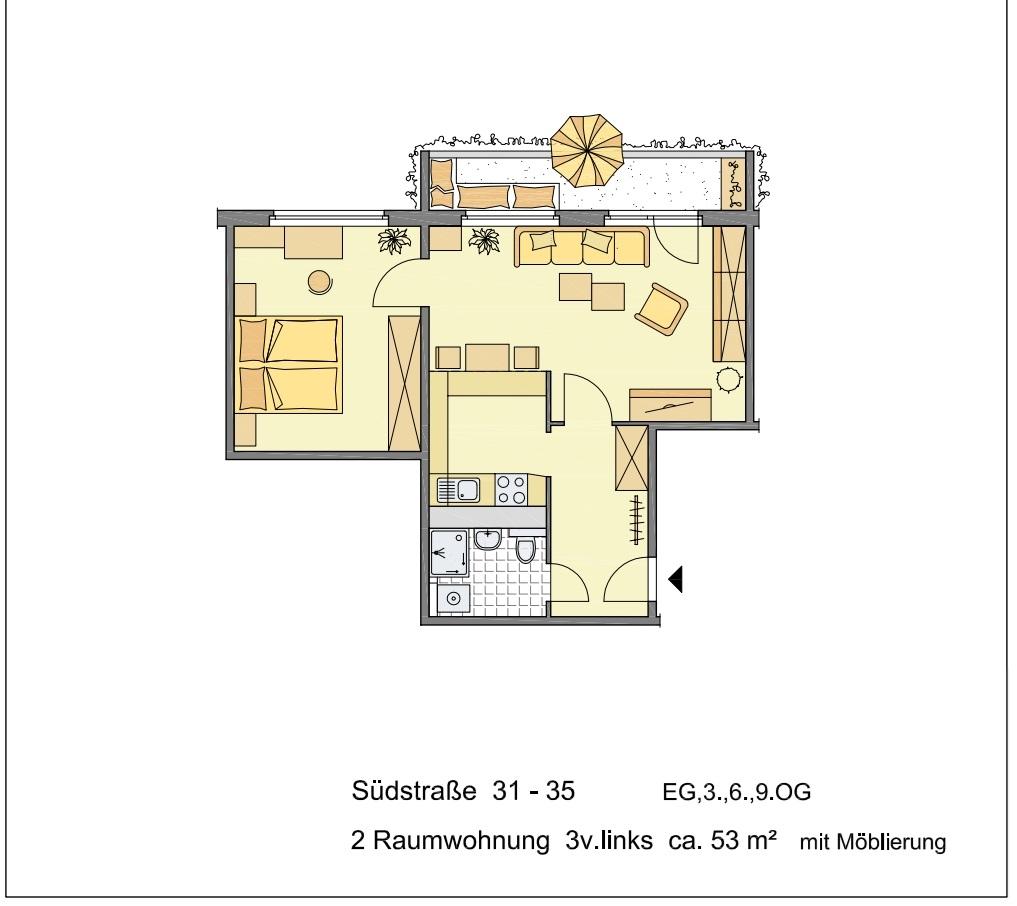 Grundriss (möbliert)