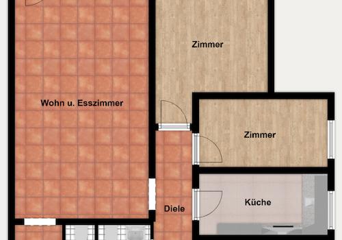 Grundriss Farbig