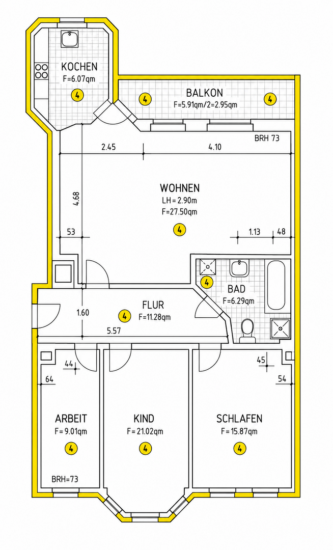 Grundriss WE4
