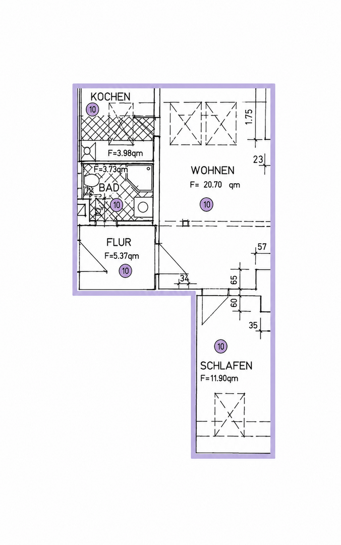 Grundriss WE 10 