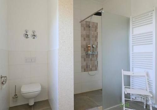 WC und bodentiefe Dusche
