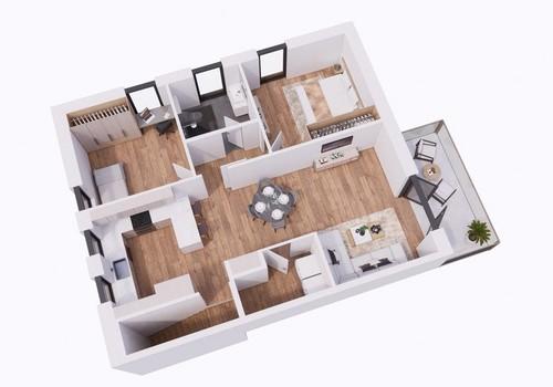 Küche – 3D-Ansicht 2