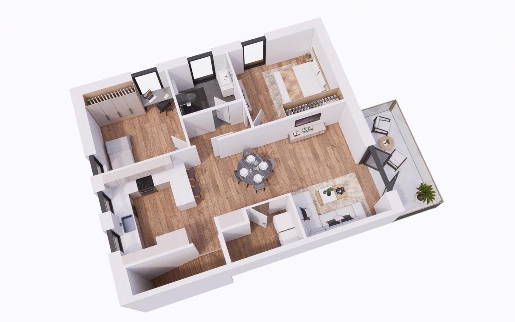 Küche – 3D-Ansicht 2