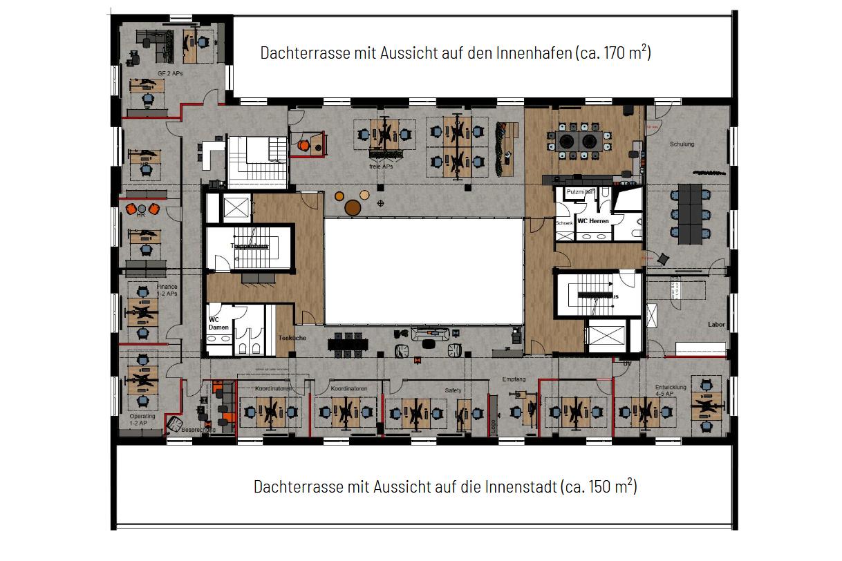 Grundriss Möblierung