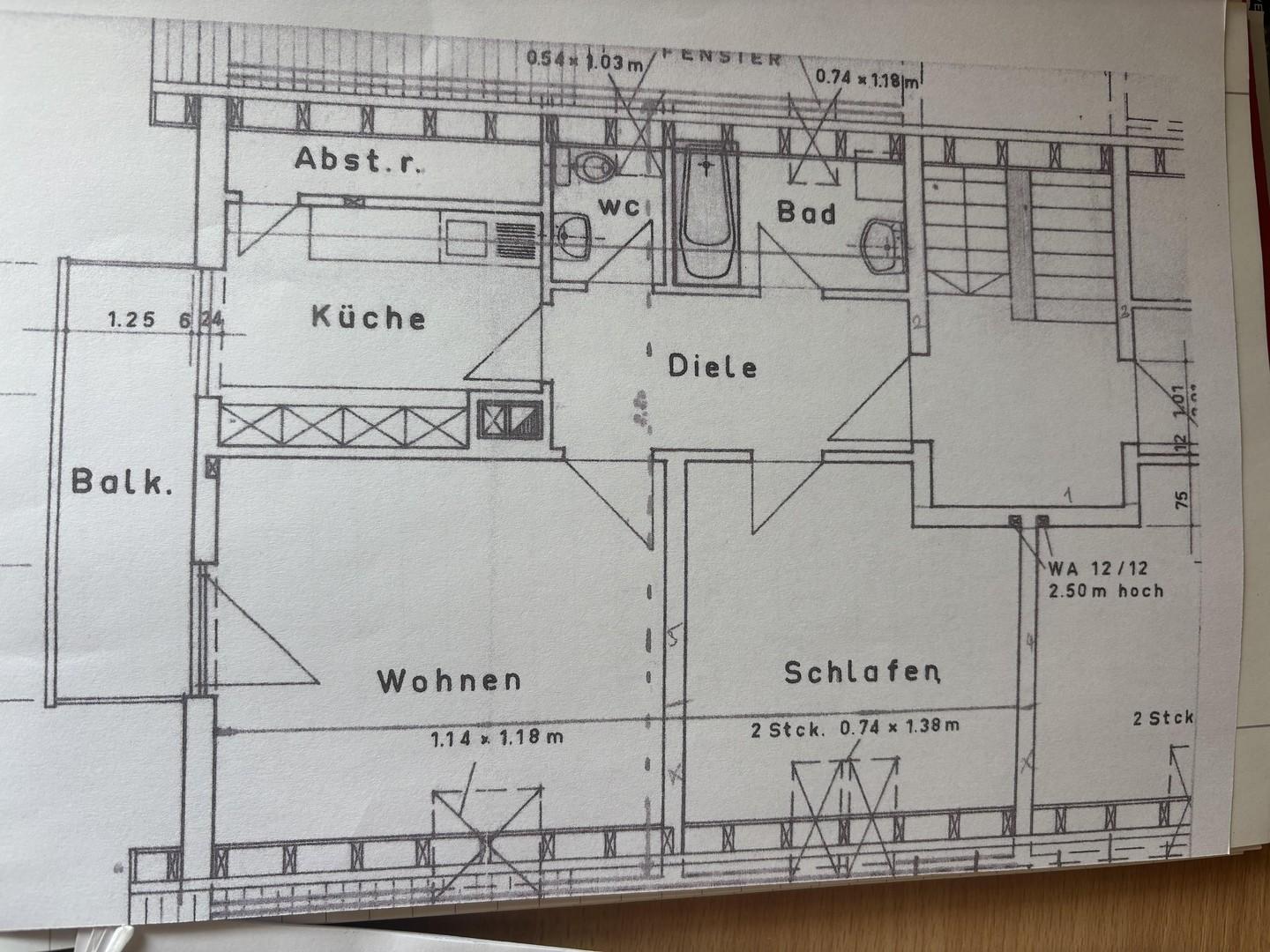 Grundriß der Wohnung