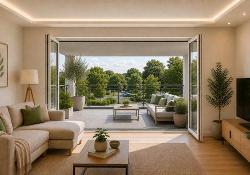 Balkon Wohnung 2, 1. OG Haus 1