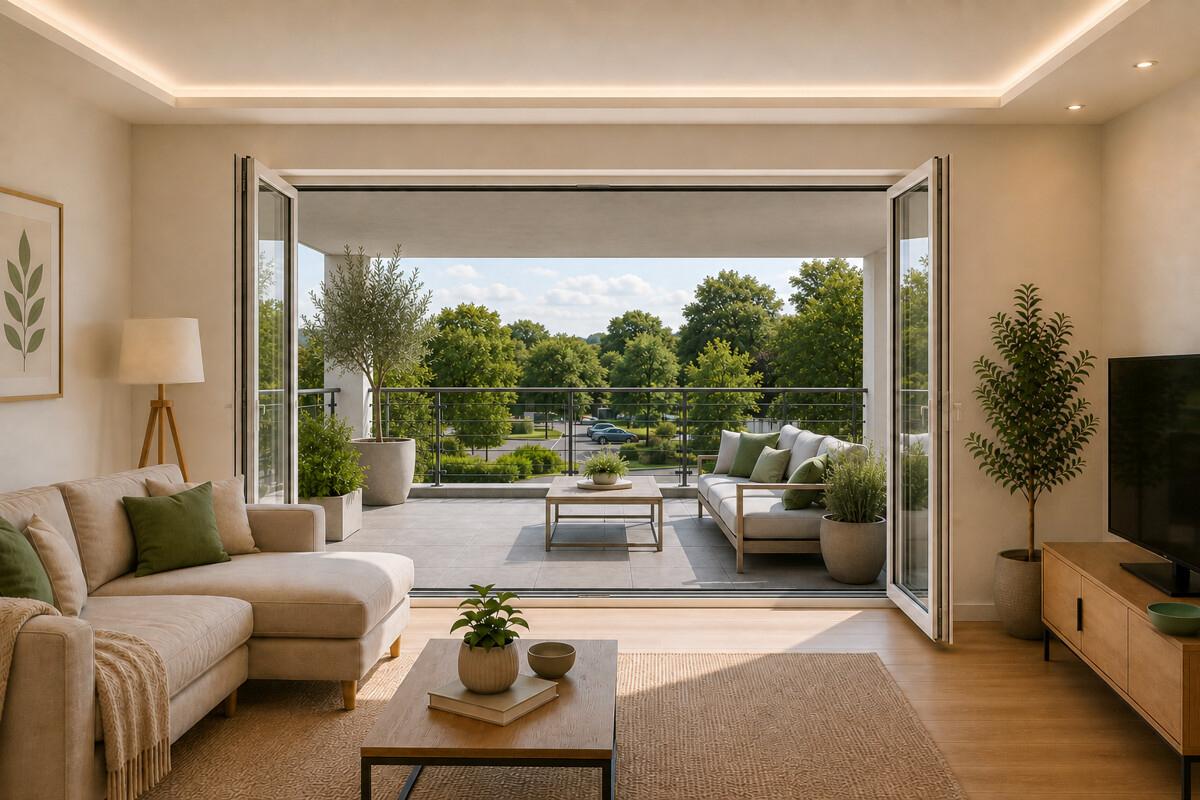 Balkon Wohnung 2, 1. OG Haus 1