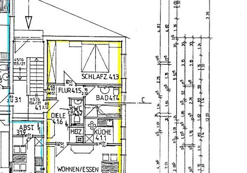 Grundriss mit Bemassung