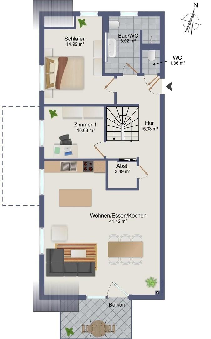 Grundriss 1.DG