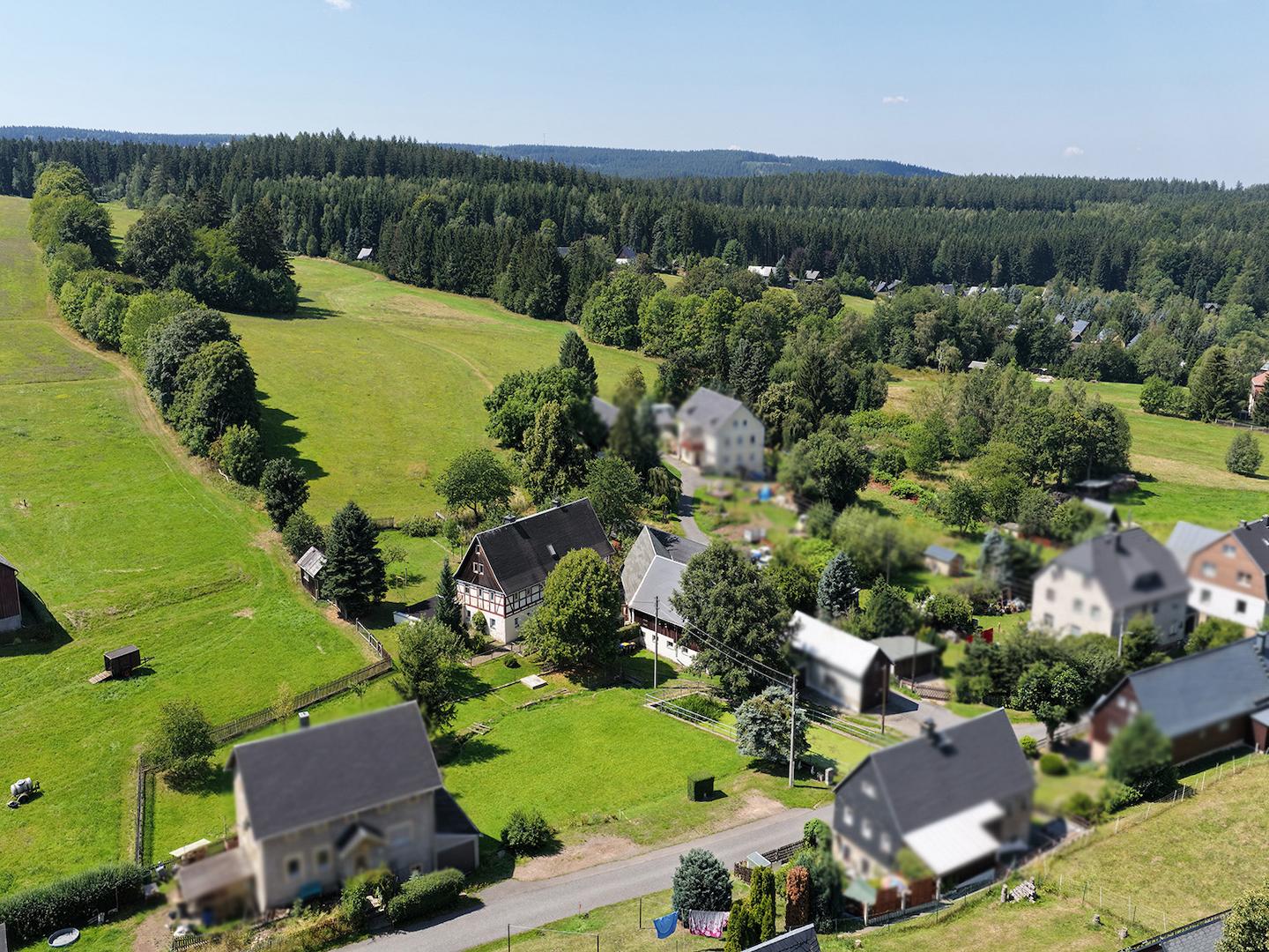 Blick über das Grundstück