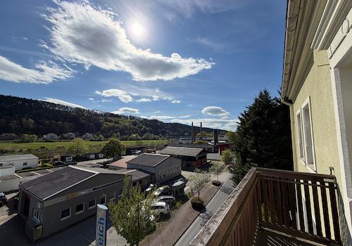 Blick vom Balkon