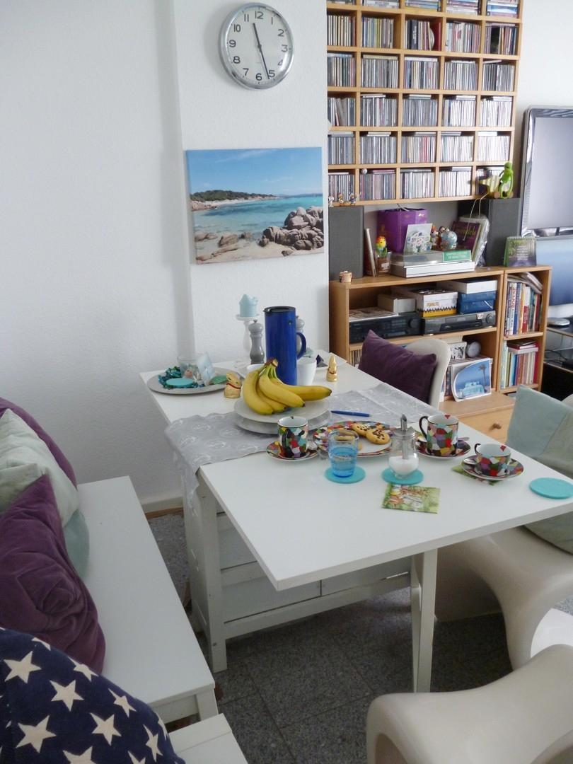 Essbereich im Wohnzimmer