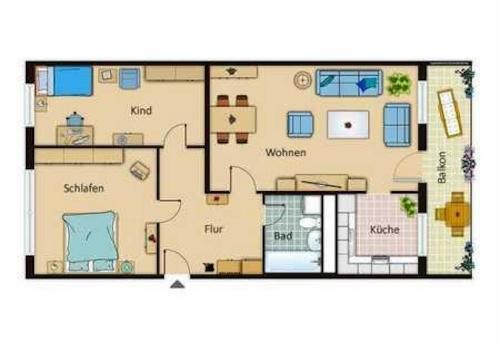 Voll Möbliertes Apartment