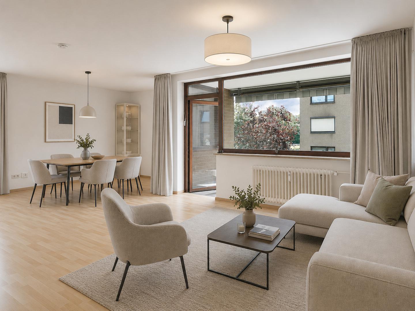 Wohnzimmer KI generiert