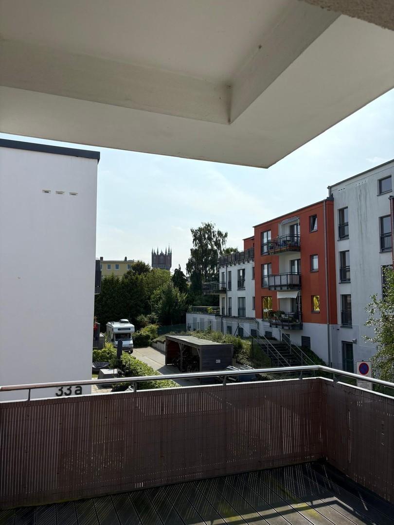 Blick vom Balkon