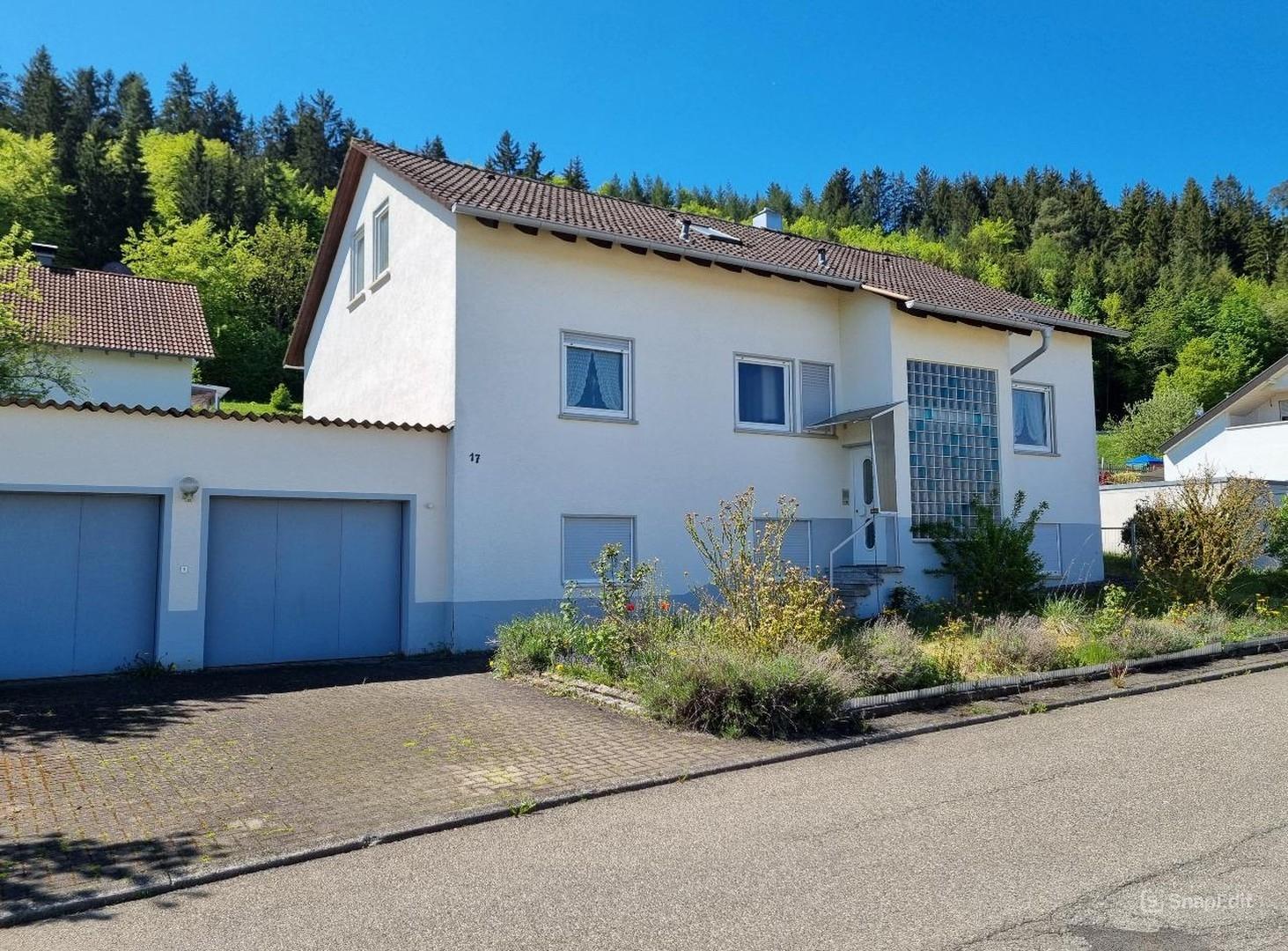 Frontansicht mit Doppelgarage
