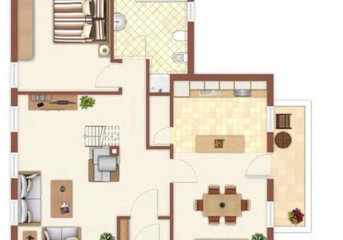 Grundriss Dachgeschosswohnung