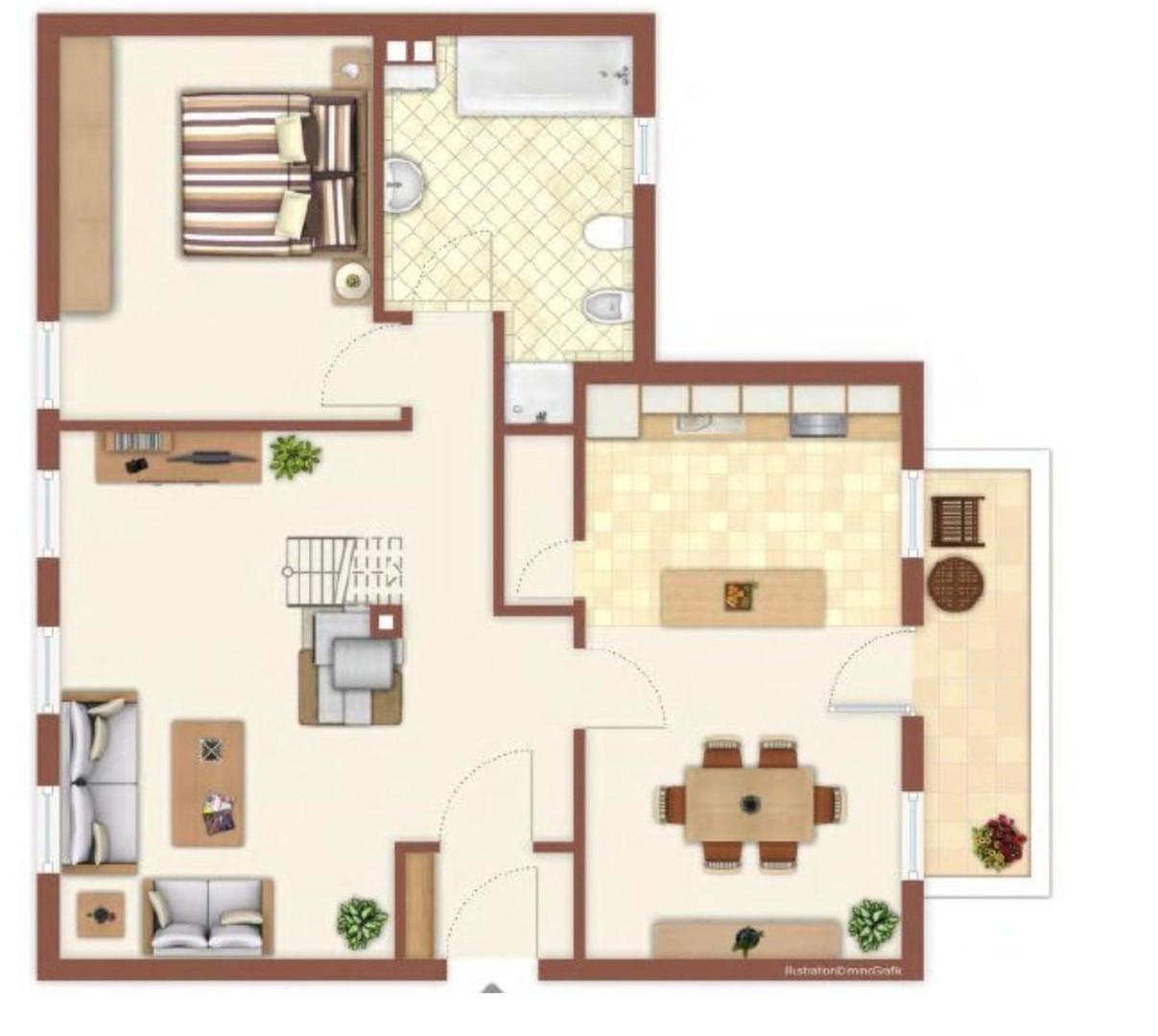 Grundriss Dachgeschosswohnung
