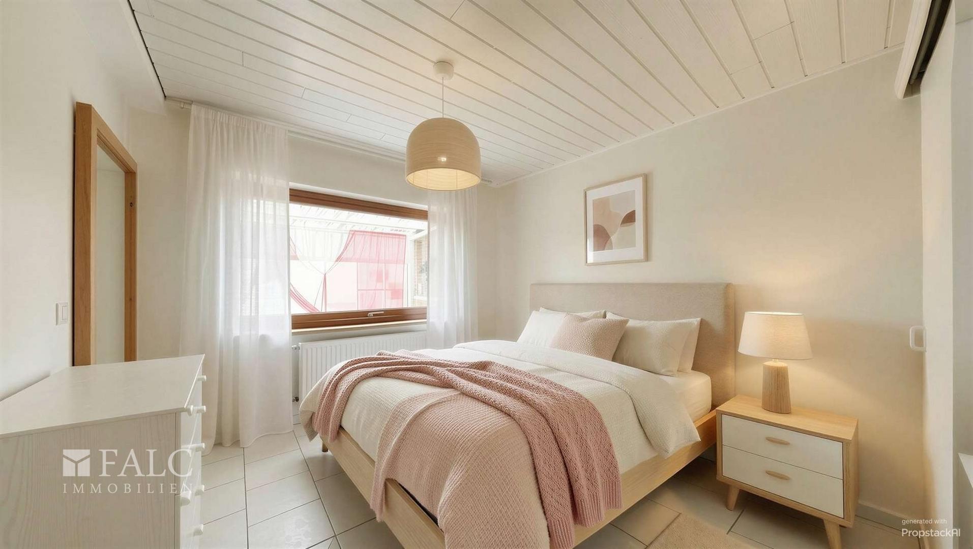 Schlafzimmer - digital möbliert