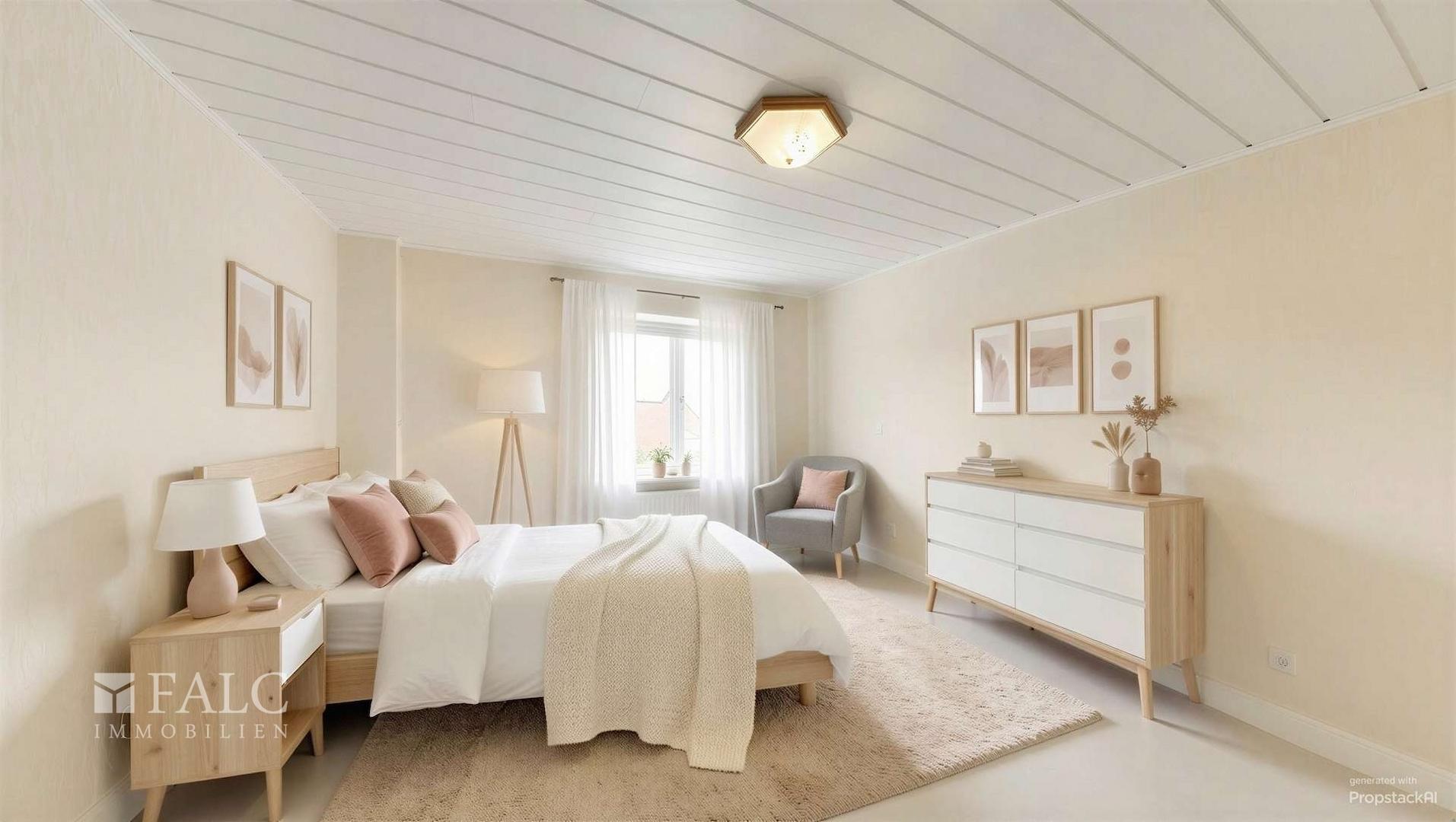 Schlafzimmer 1. Obergeschoss - digital möbliert