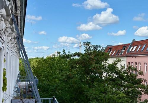 Blick vom Balkon